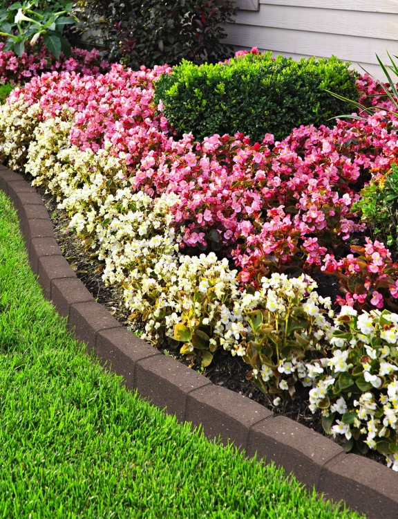 Obrzeże Trawnikowe + 4 szpilki Roman Stone Brązowy