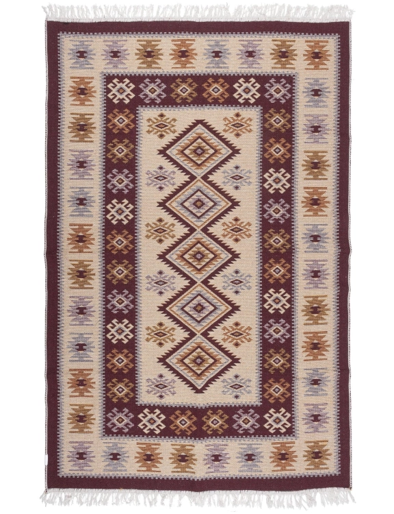 Dywan Kilim Fioletowy Romby 120x180