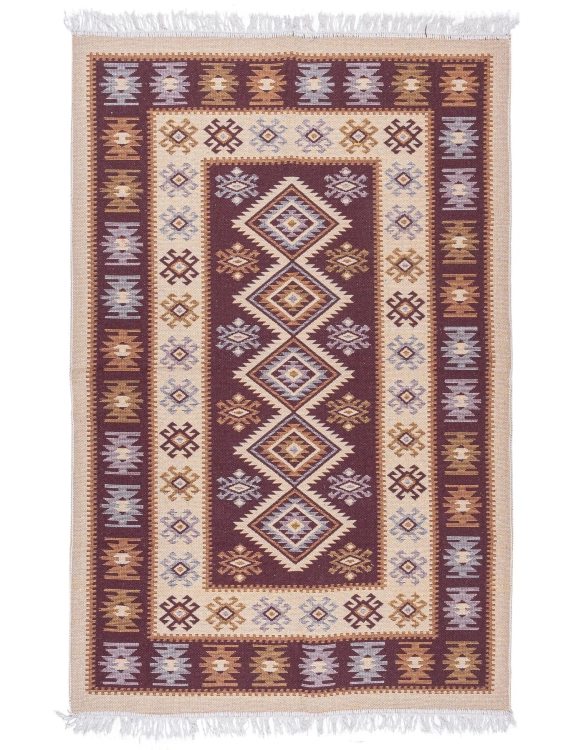Dywan Kilim Fioletowy Romby 120x180