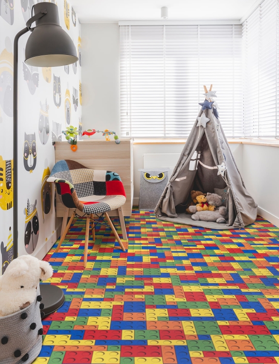 Wykładzina PCV 4m Bubblegum Klocki