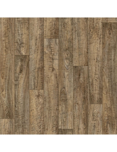 Efloor Wykładzina PCV 2m Trento Stock Oak 666M Surowa Deska Brązowy