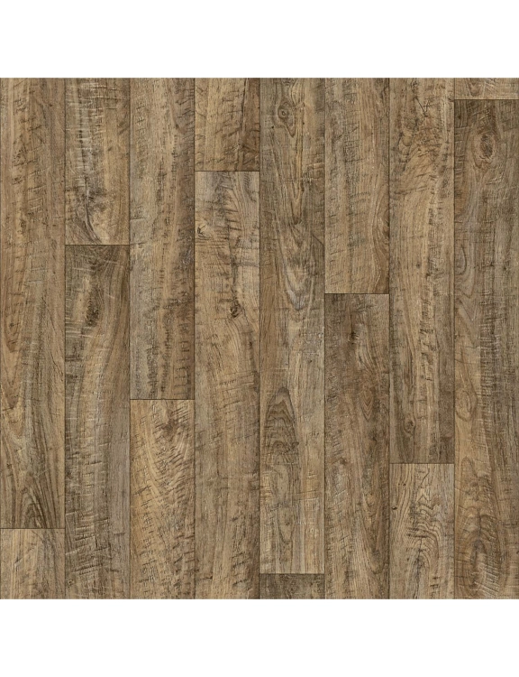 Efloor Wykładzina PCV 2m Trento Stock Oak 666M Surowa Deska Brązowy