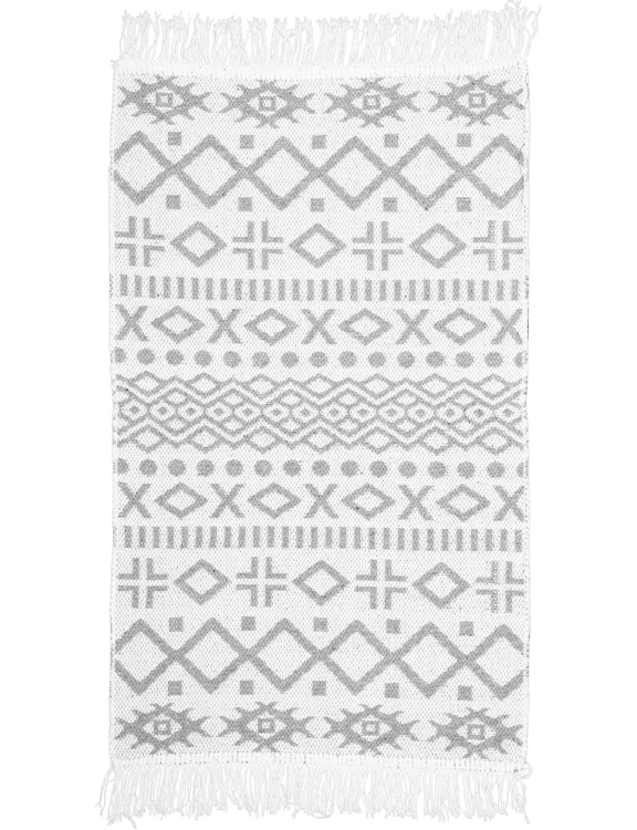Dywanik Kilim Boho Szary 50x80
