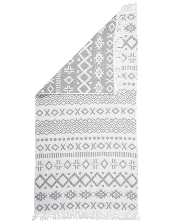 Dywan Kilim Boho Szary 80x150