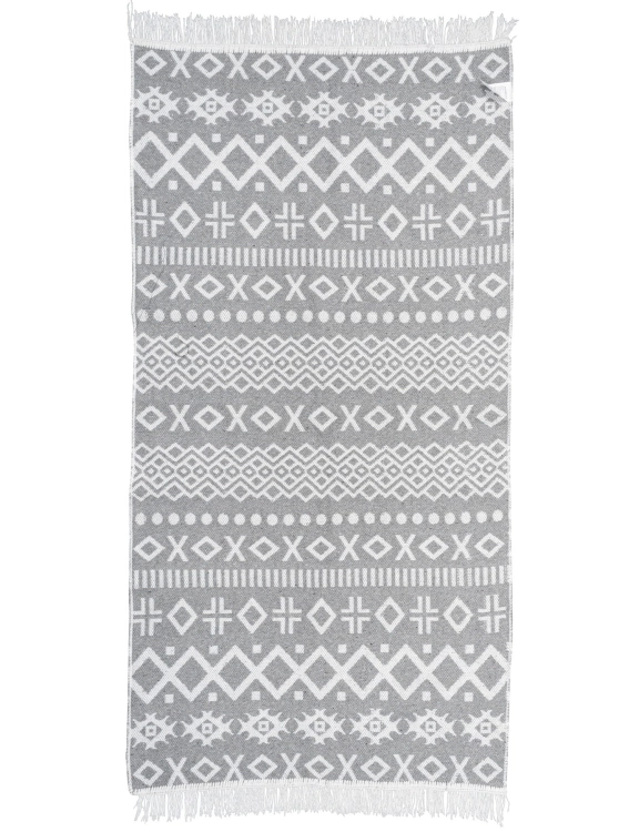 Dywan Kilim Boho Szary 80x150