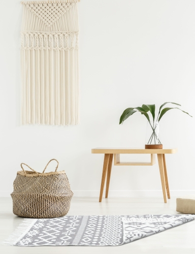 Dywanik Kilim Boho Szary 50x80