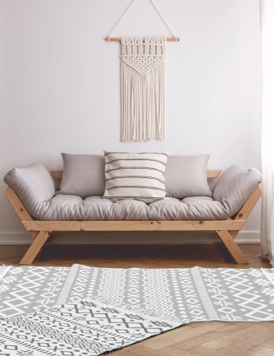 Dywan Kilim Boho Szary 80x150