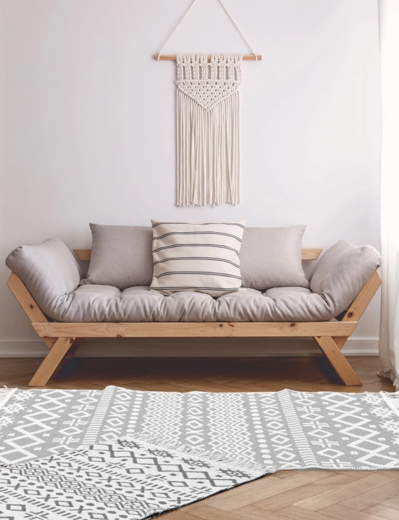 Dywan Kilim Boho Szary 80x150