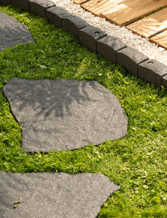 Ścieżka Ogrodowa Mrozoodporna Szary Płytka Natural Stone z Recyklingu