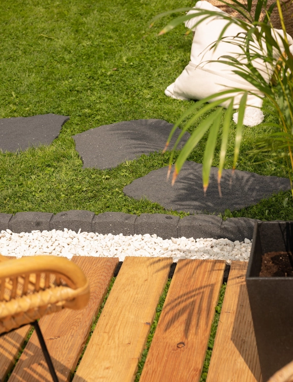 Ścieżka Ogrodowa Mrozoodporna Szary Płytka Natural Stone z Recyklingu