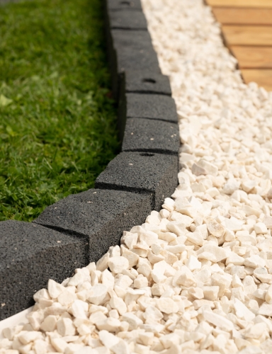 Obrzeże Trawnikowe + 4 szpilki Roman Stone Szary