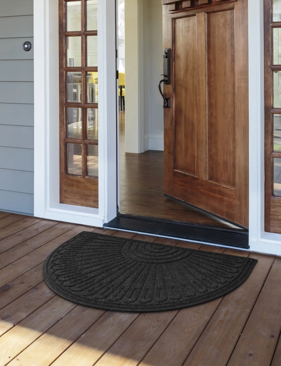 e-floor Wycieraczka Half Moon Contours Czarny