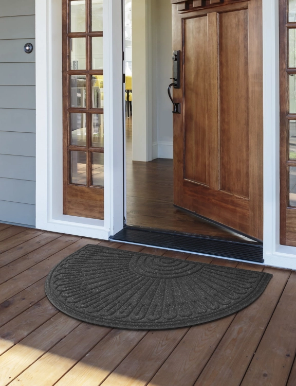 e-floor Wycieraczka Half Moon Contours Szary