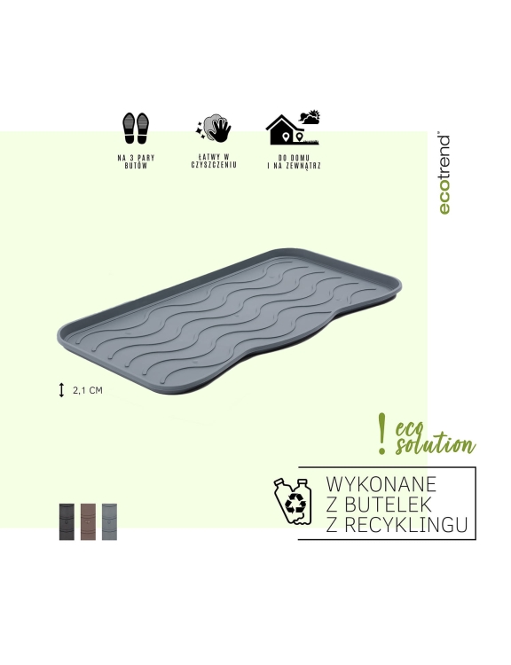 Efloor Ociekacz na buty Signet Szary 38x50 cm