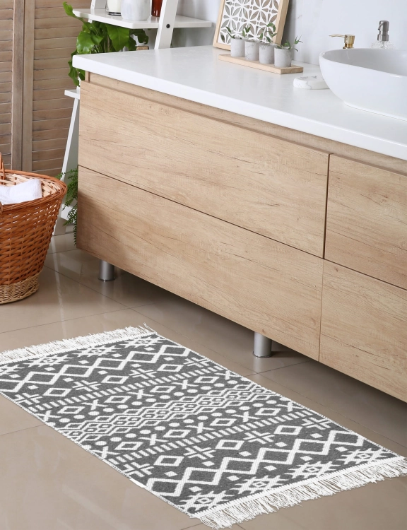 Dywanik Kilim Boho Antracyt 50x80