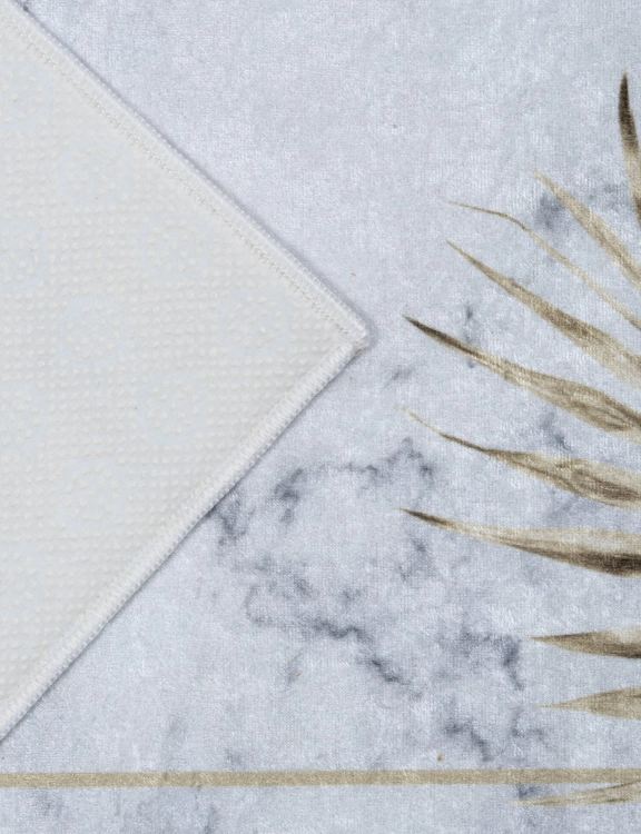 Komplet Łazienkowy Kilian Glamour 2 części Roślinny Szary