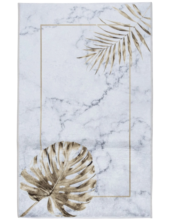 Komplet Łazienkowy Kilian Glamour 2 części Roślinny Szary