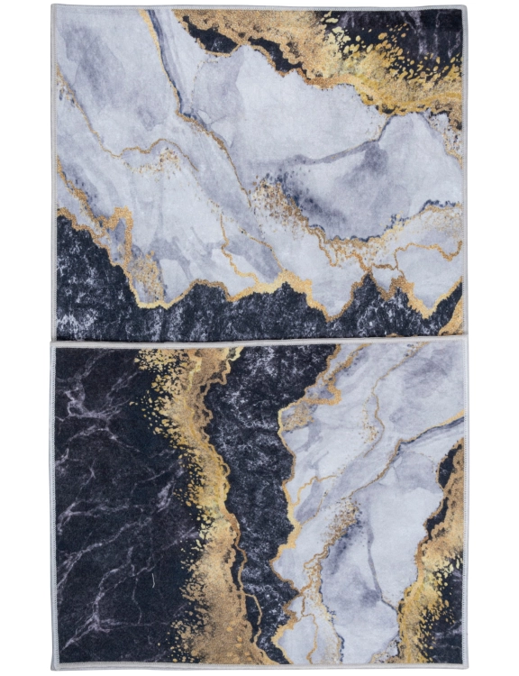 Komplet Łazienkowy Kilian Glamour 2 części Marmur Wielokolorowy