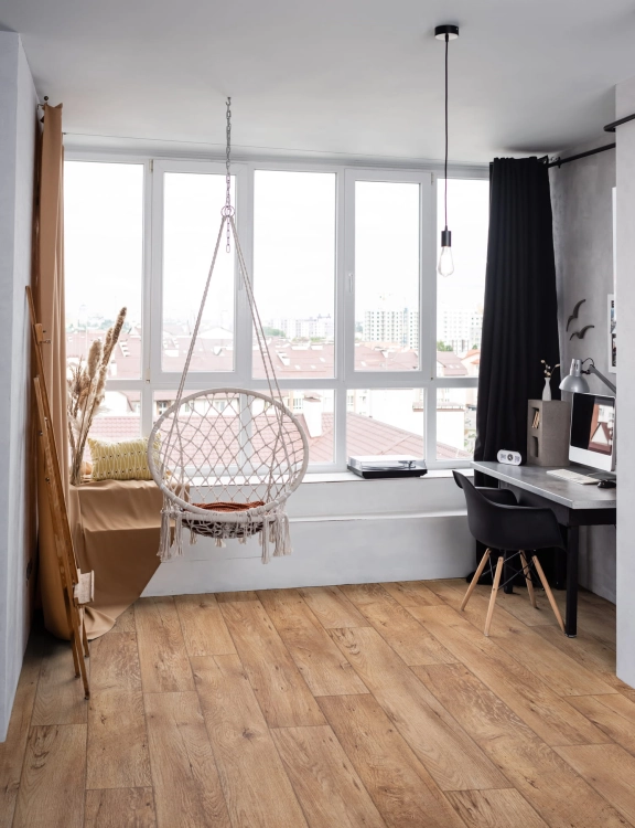 Wykładzina PCV Promo 4m Birma Drzewo Deska Beżowy