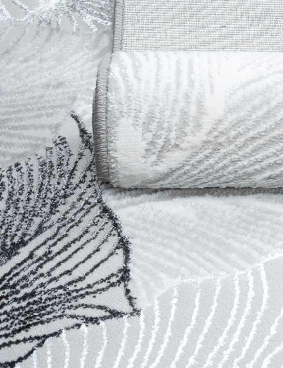 Efloor Dywan Nowoczesny Creation 80x150cm Liście Szary