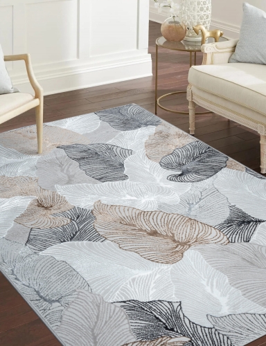 Efloor Dywan Nowoczesny Creation 120x170cm Liście Szary