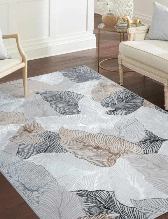 Efloor Dywan Nowoczesny Creation 160x230cm Liście Szary