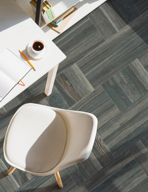 Efloor Wykładzina PCV 2m Optima Hightex Southern Oak 760 Mozzaika Drewniana Szary