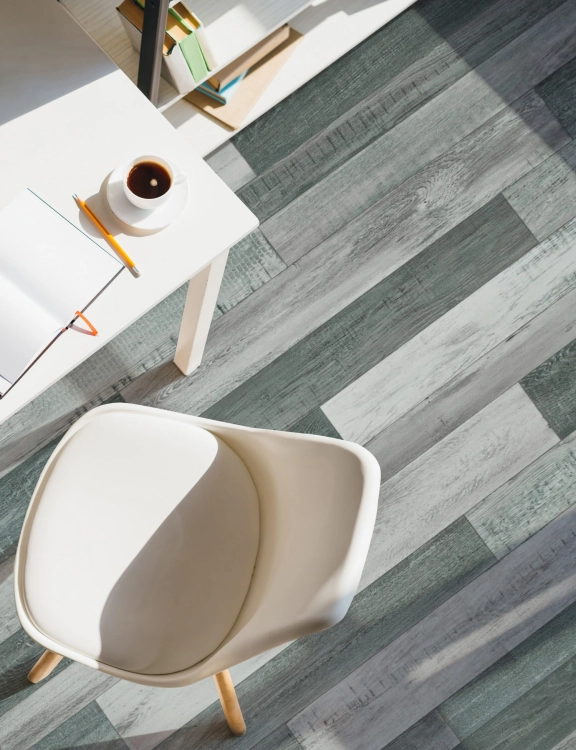 Efloor Wykładzina PCV 2m Dynasty Cuban OAK 550 Deska Szary