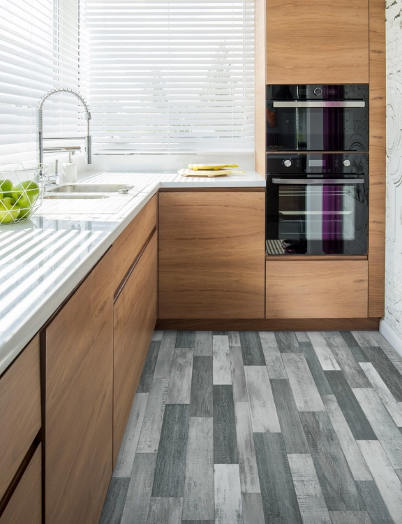 Efloor Wykładzina PCV 2m Dynasty Cuban OAK 550 Deska Szary