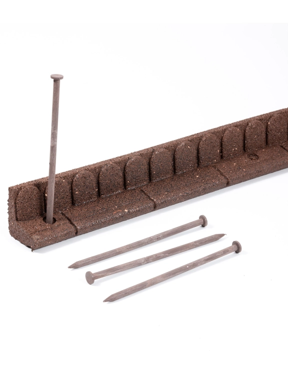 Efloor Obrzeże Trawnikowe + 4 szpilki Mowing Brązowy 120dł.x7szer.x8wys