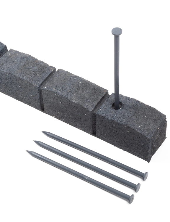Obrzeże Trawnikowe + 4 szpilki Roman Stone Szary