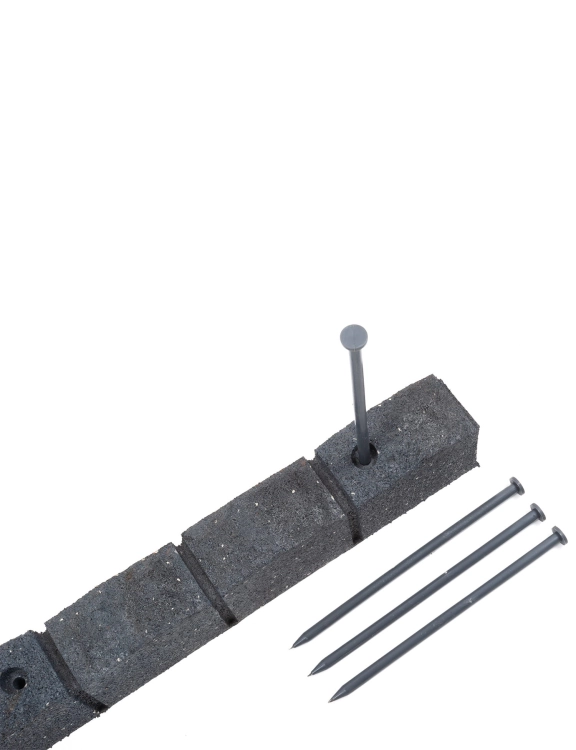 Obrzeże Trawnikowe + 4 szpilki Roman Stone Szary