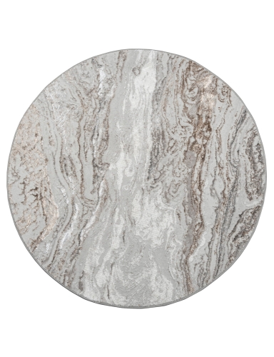 Efloor Dywan Nowoczesny Creation 120cm Okrągły Marmur Szary