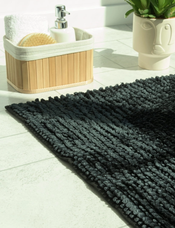 Dywanik Łazienkowy Chenille Velvet 40x60cm Czarny