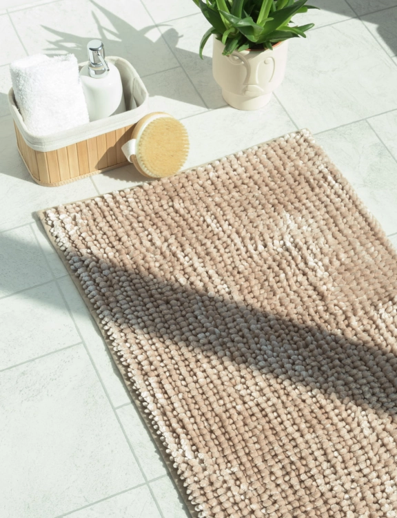 Dywanik Łazienkowy Chenille Velvet 60x90cm Beżowy