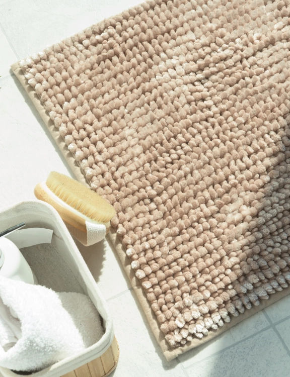 Dywanik Łazienkowy Chenille Velvet 60x90cm Beżowy