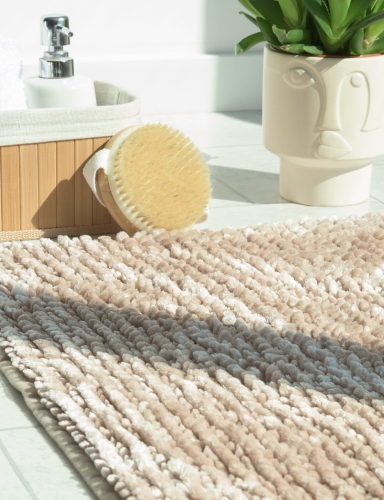 Dywanik Łazienkowy Chenille Velvet 40x60cm Beżowy
