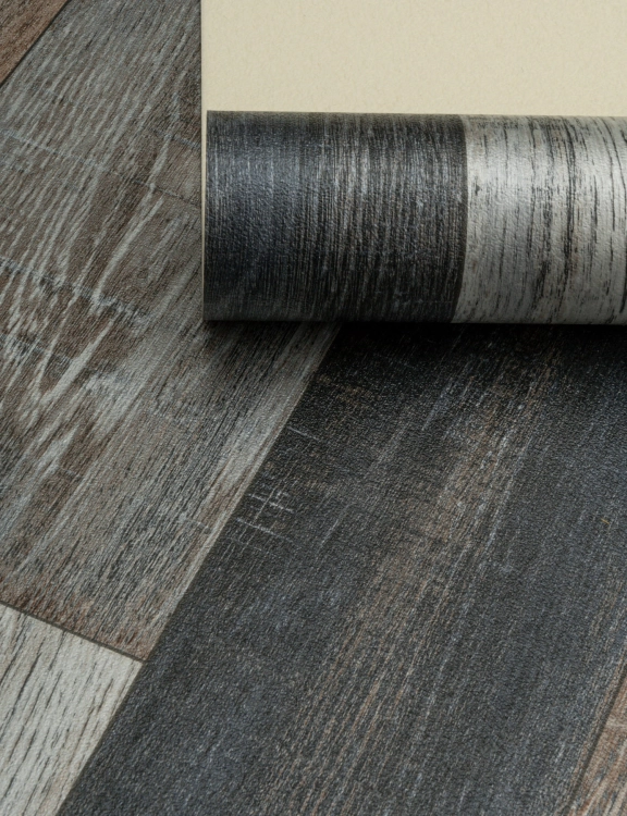 Efloor Wykładzina PCV 2m Rimini Cuban Oak 967 Deska Retro Szary