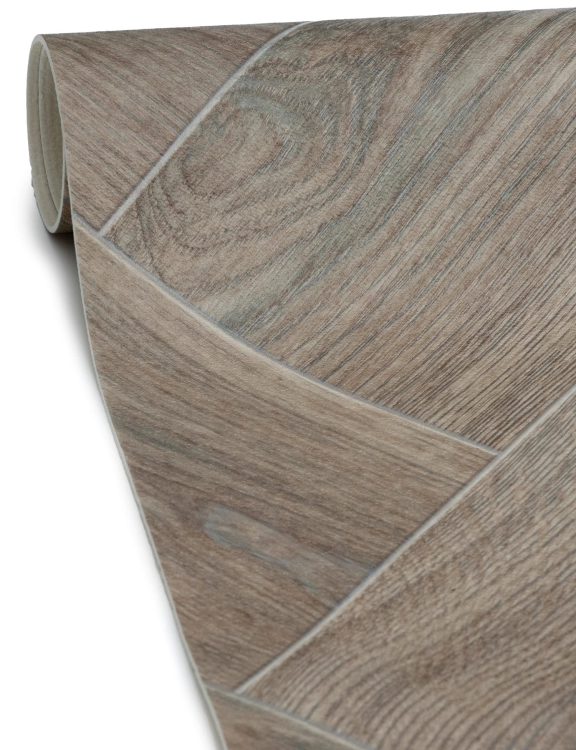 Efloor Wykładzina PCV 2m Rimini Layton 609 Deska Szary