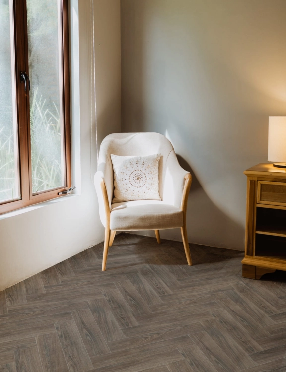 Efloor Wykładzina PCV 2m Rimini Layton 609 Deska Szary