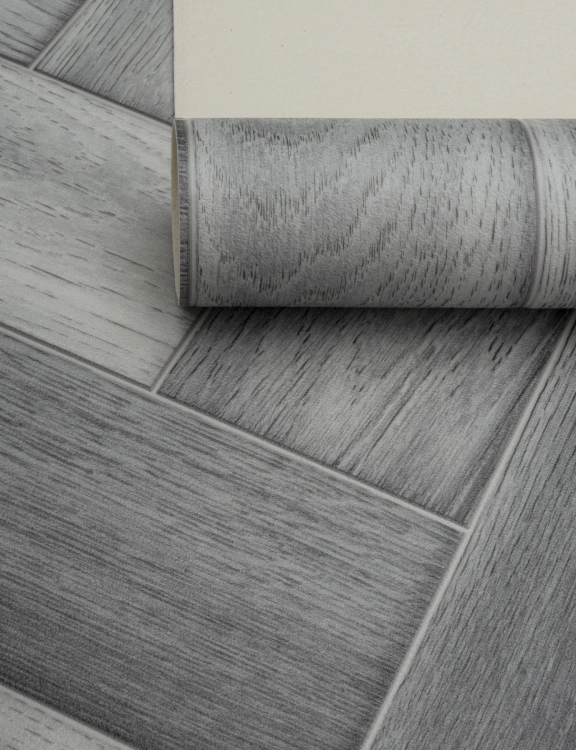 Efloor Wykładzina PCV 4m Rimini Diana Wood 799 Jodełka Szary