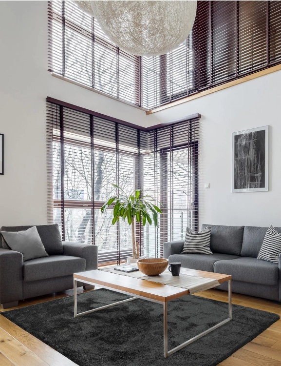 Efloor Dywan Kwadratowy Shaggy Forest 200x200cm Grafitowy