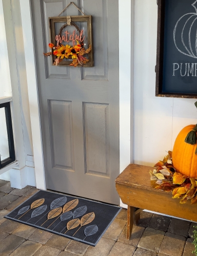 Efloor Wycieraczka Dekoracyjna Fashion Scraper 45x75cm Liście Czarny