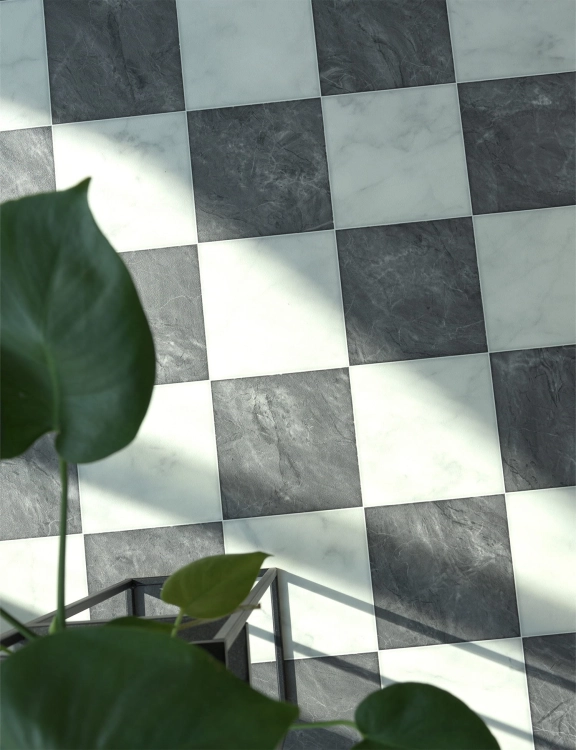 Wykładzina PCV 4m Smartex Holywell 990 Szachownica Czarny