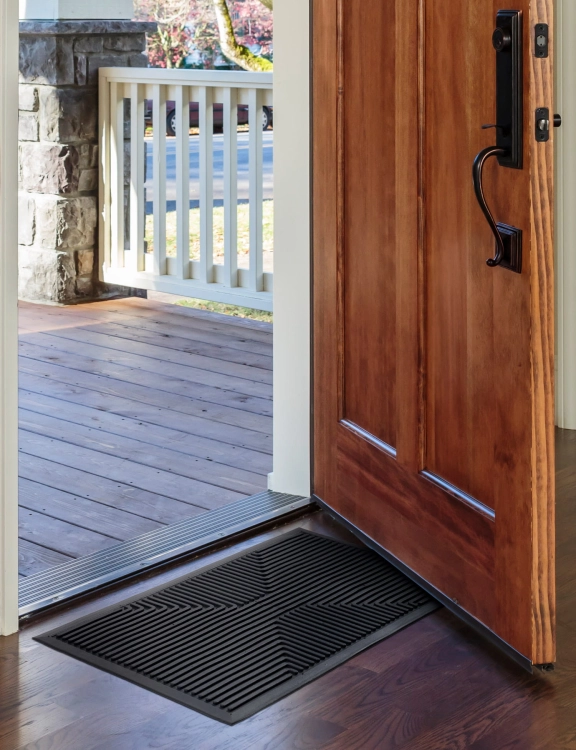 efloor Wycieraczka Gumowa Structure 45x75cm Geometryczny Czarny