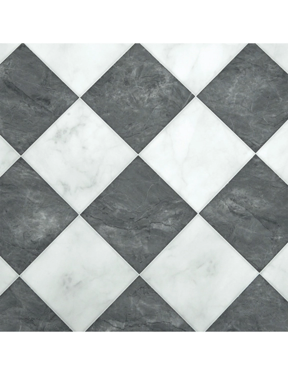 Wykładzina PCV 2m Smartex Holywell 990 Szachownica Czarnyh.jpg