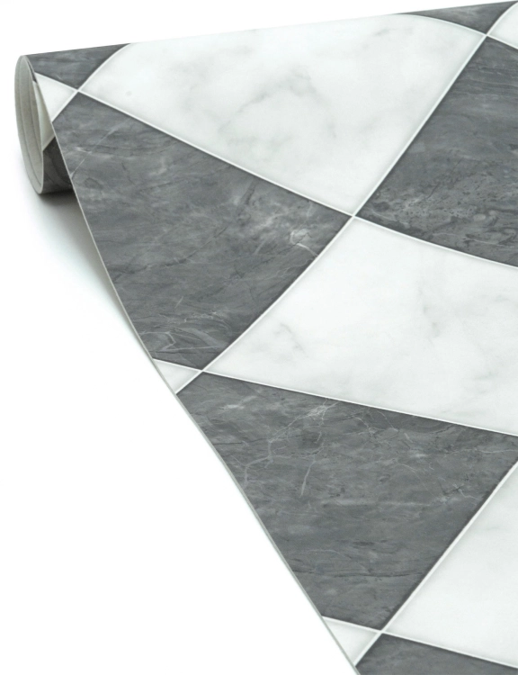 Wykładzina PCV 2m Smartex Holywell 990 Szachownica Czarnyd.jpg