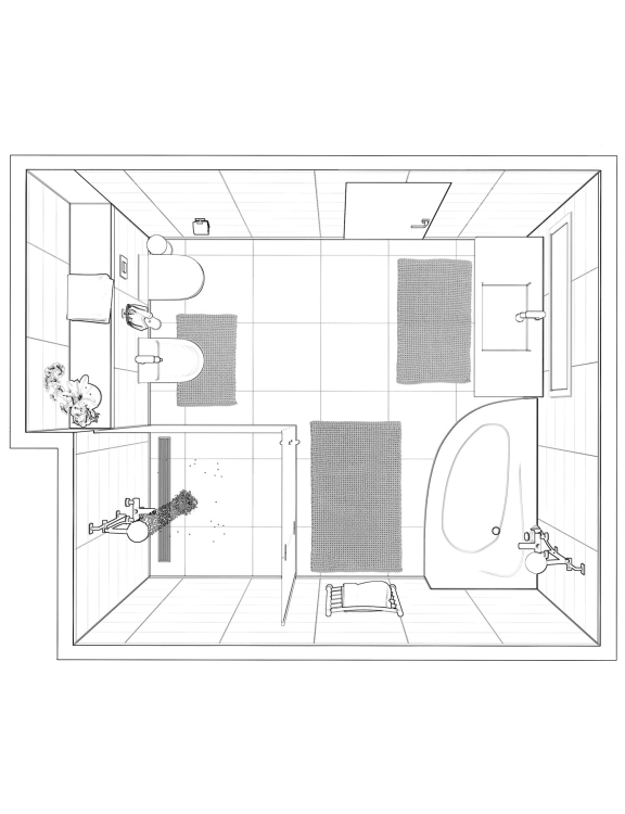 Efloor Dywanik Łazienkowy Belweder 40x60cm Szary