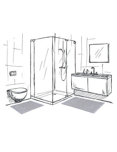 Efloor Dywanik Łazienkowy Belweder 40x60cm Szary