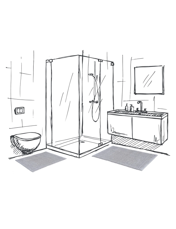 Efloor Dywanik Łazienkowy Belweder 40x60cm Szary